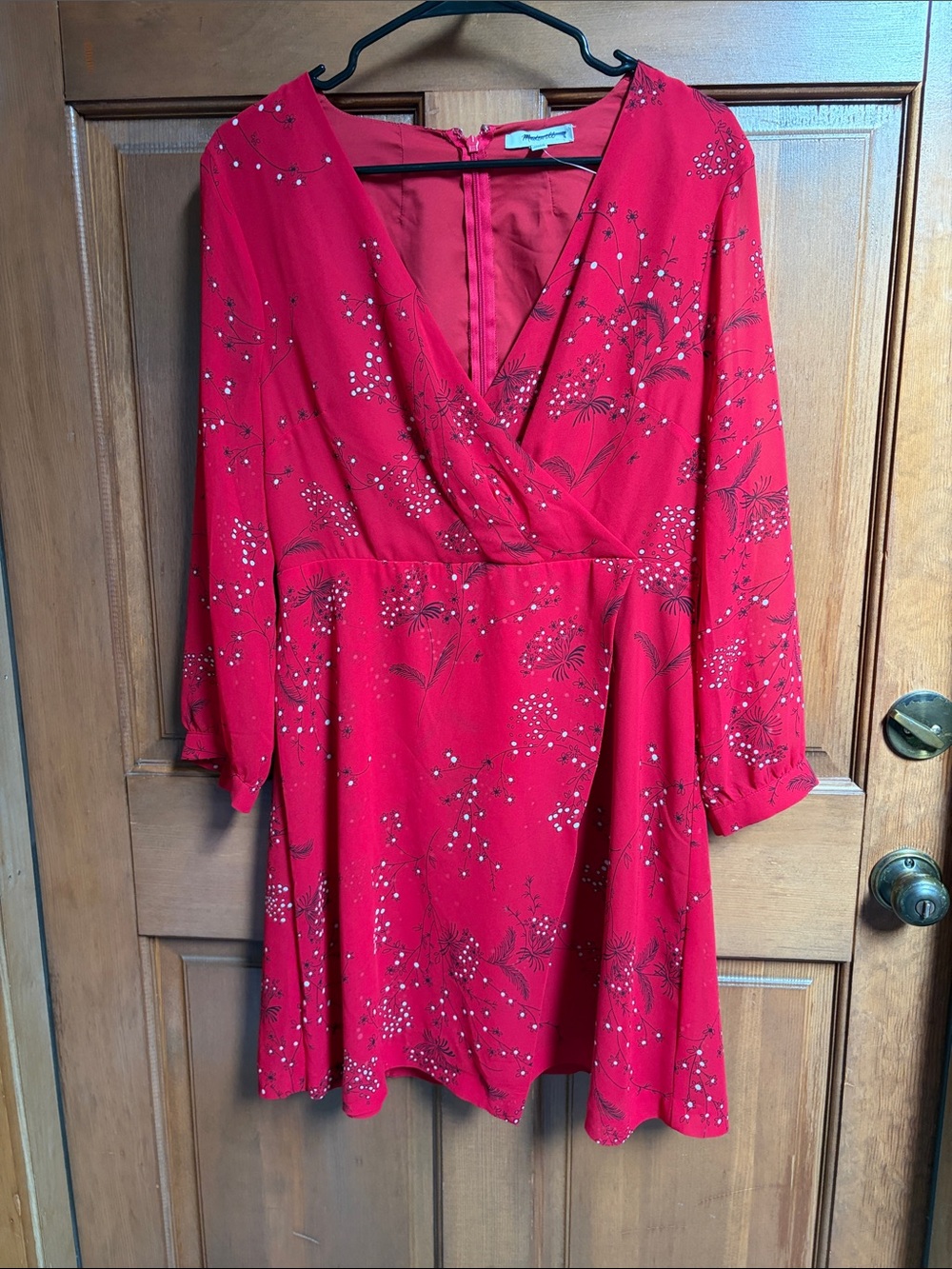NWT Madewell Hazelwood Wrap-Front Mini Dress in Windswept Floral 10